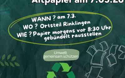 Altpapiersammlung in Rinklingen